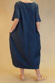 Made in Italy Ori X Stretch Denim Cocoon Dress /25 *pre order due approx 1 week